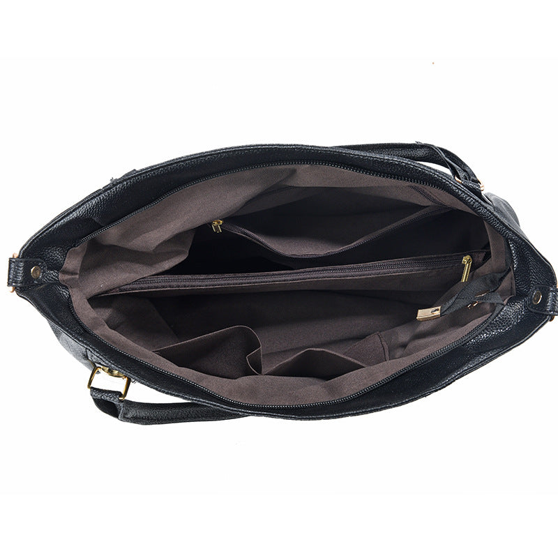 Women's Crocodile Pattern Handbag Soft Leather Big