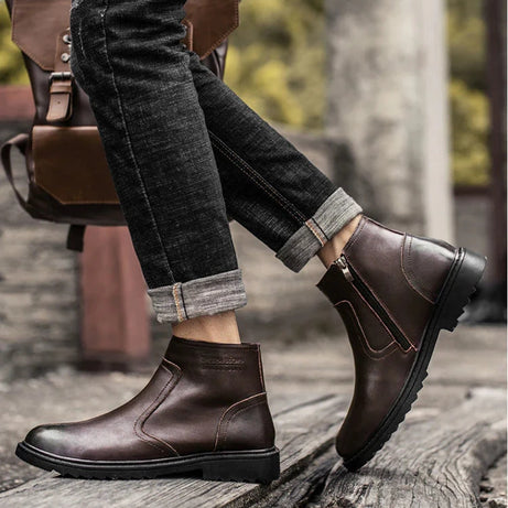 Men's Leather High - Top Casual Martin Boots (In Stock)