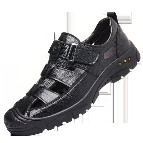 Men's Leather Breathable Thick-Soled Sandals