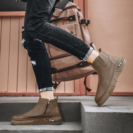 Men's Leather Martin Boots Fashion Retro Style Shoes