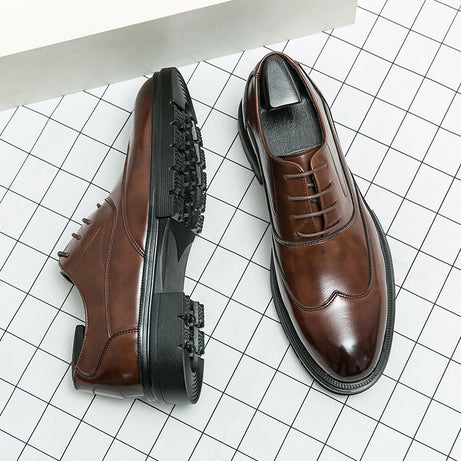 Men's Lace-up British Style Wedding Shoes