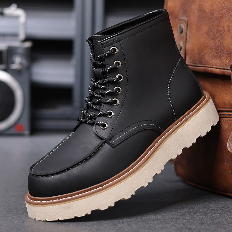 Men's Leather British Style Martin Boots
