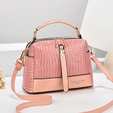 Women's Glossy Pillow Large Capacity Square Bag
