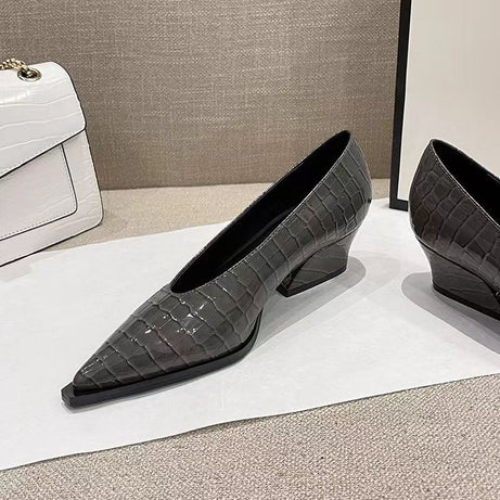 Women's Fashion Solid Office Heels Shoes