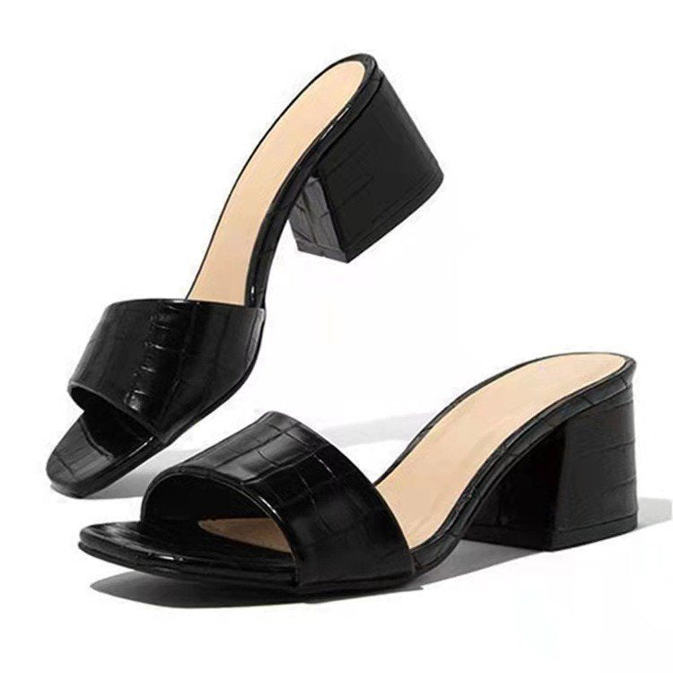 Women's Summer Thick-Heeled Cool Slippers