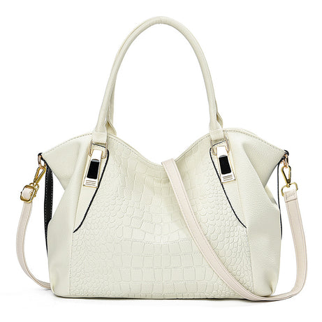Women's Crocodile Pattern Handbag Soft Leather Big