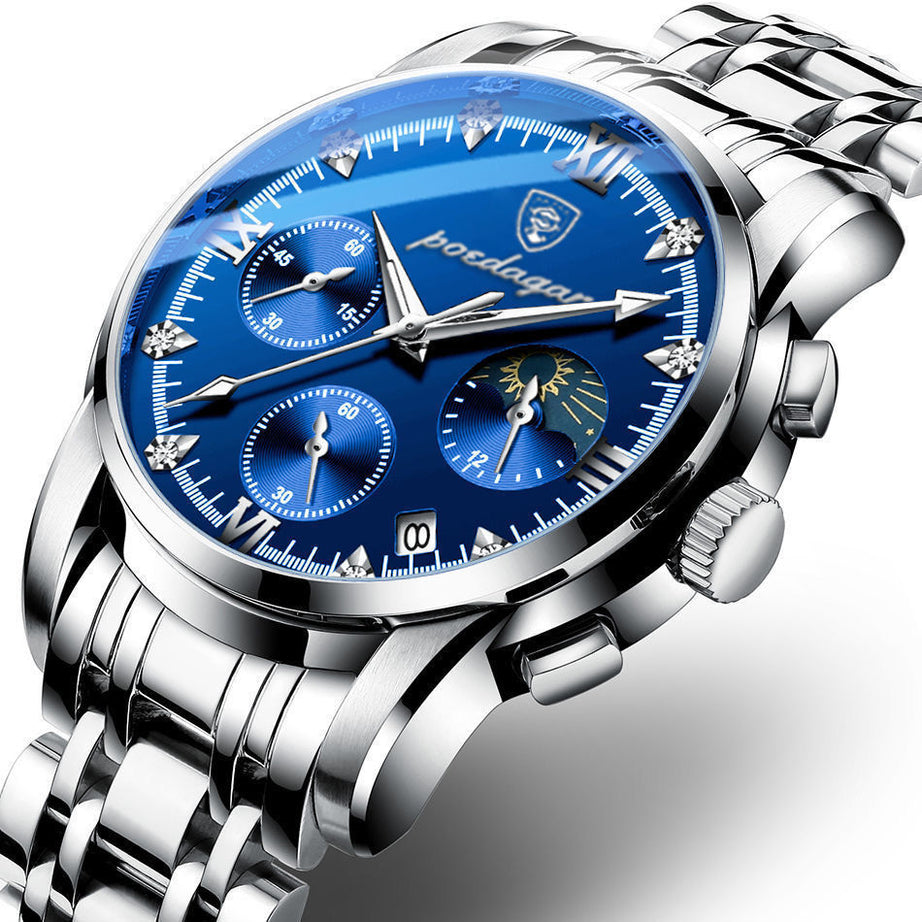 Men's Multi-functional Waterproof Quartz Watch