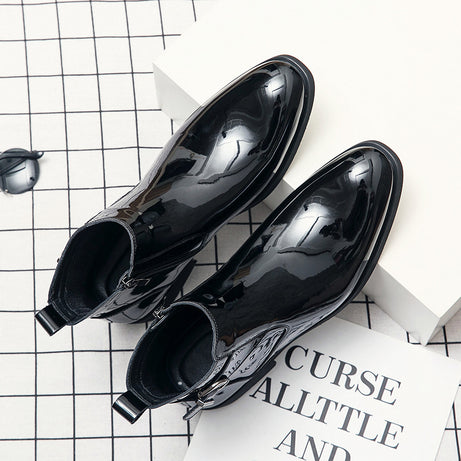 Men's Trend Fashion High-top Leather Shoes