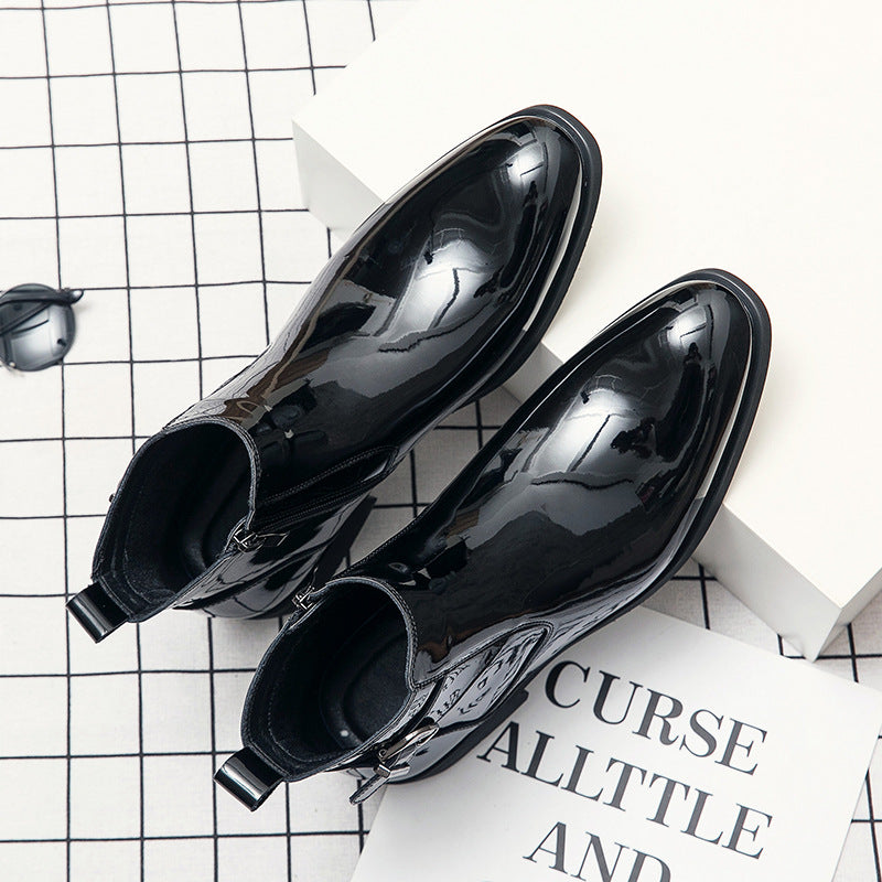 Men's Trend Fashion High-top Leather Shoes