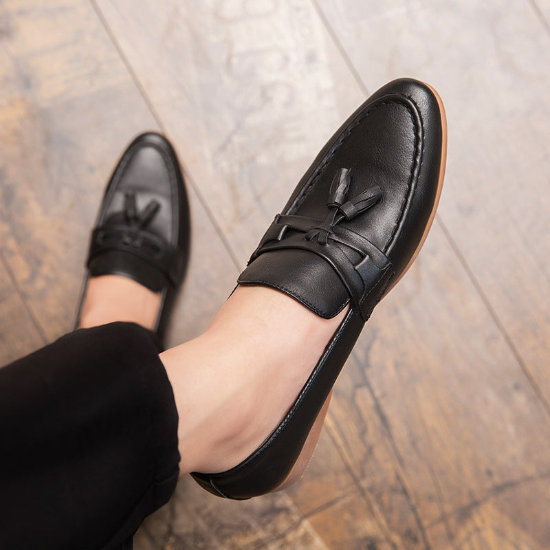 Men's Leather Outer Wear Low-Top Casual Shoes