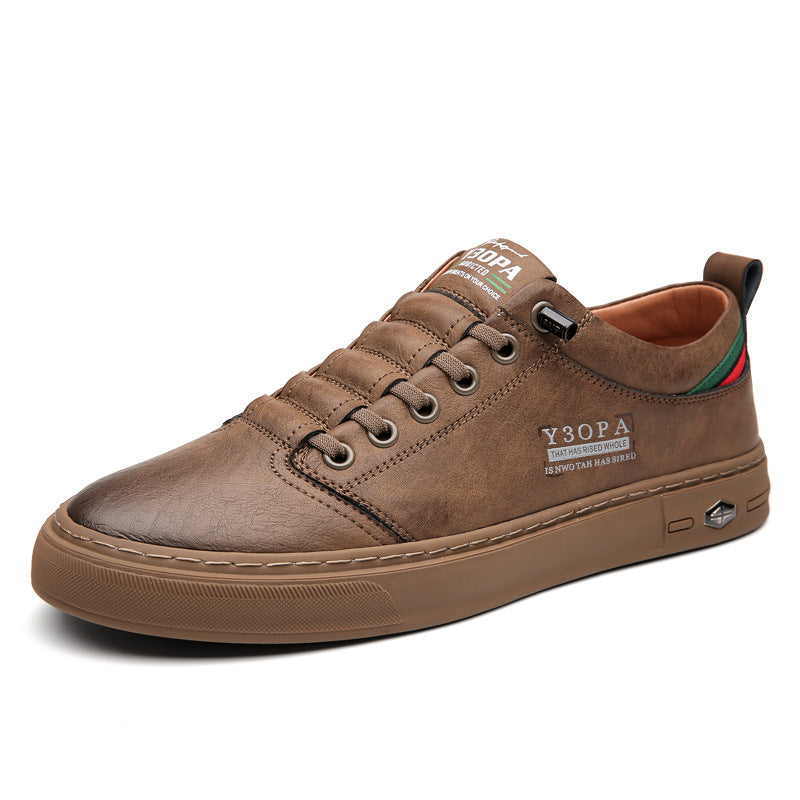 Men's Trendy Leather Casual Sneakers