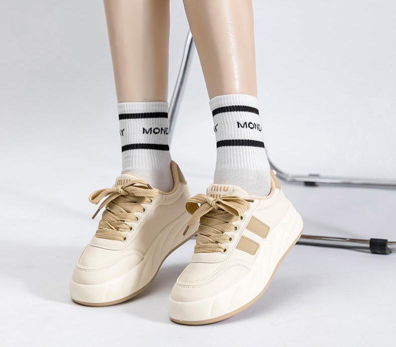 Women's Beige Casual Canvas Sneakers (In Stock)