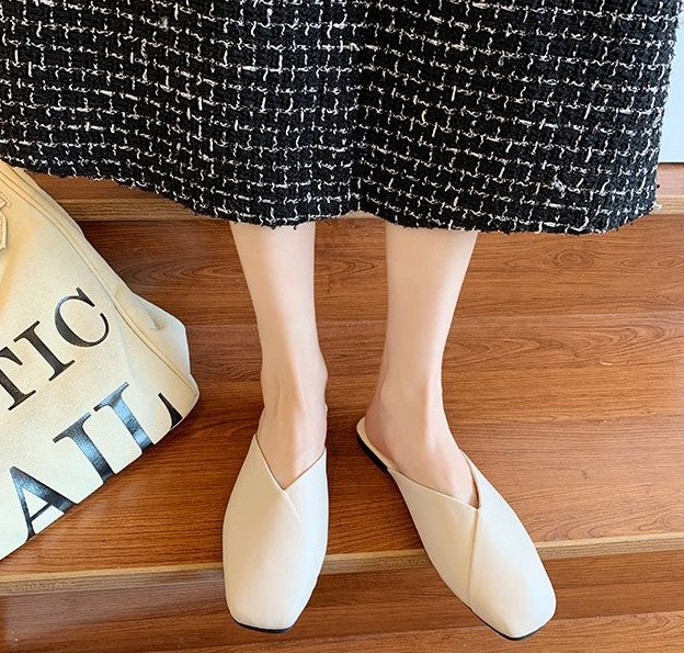 Women's Shoes Summer Korean Square Cool Slippers