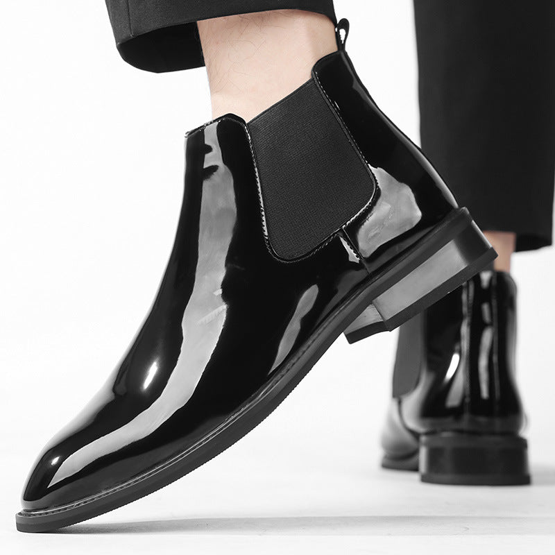 Men's British Style Leather Chelsea Boots Casual Shoes