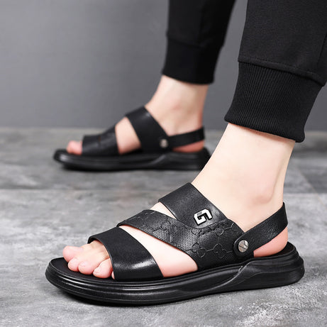 Men's Leather Casual Outdoor Sandals