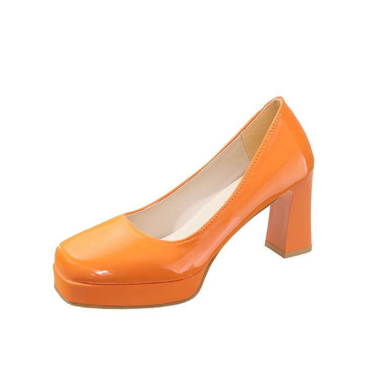 Women's Square Head High Heels Work Shoes