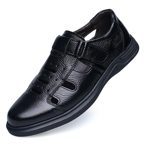 Men's Leather Hollow Breathable Sandals
