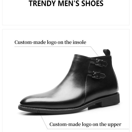 Men's Leather Outdoor Pointed Chelsea Boots