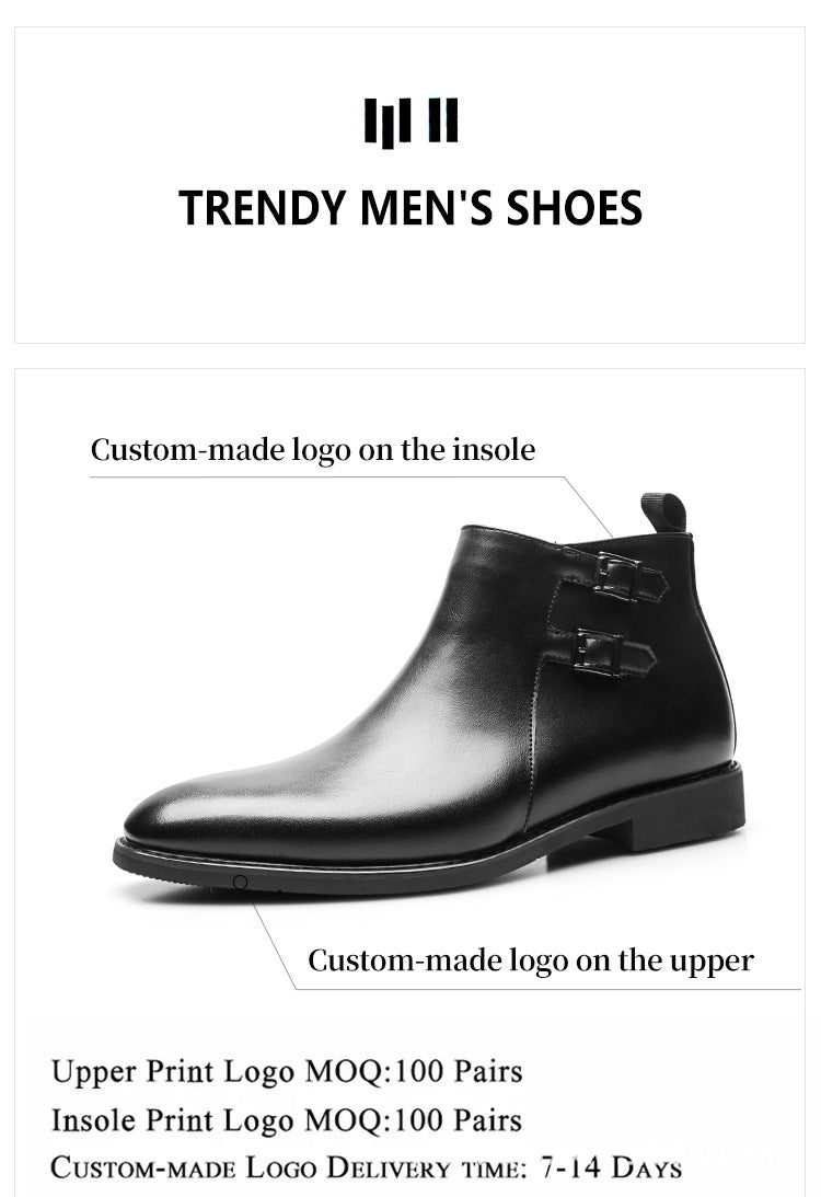 Men's Leather Outdoor Pointed Chelsea Boots