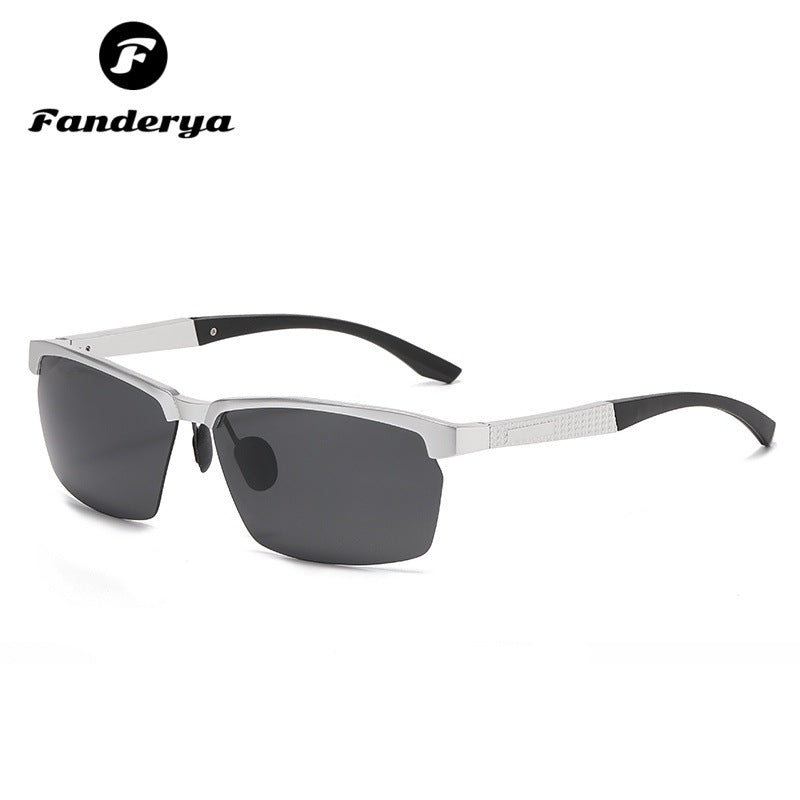 Men's Aluminum Half-frame Polarized UV-proof Sunglasses