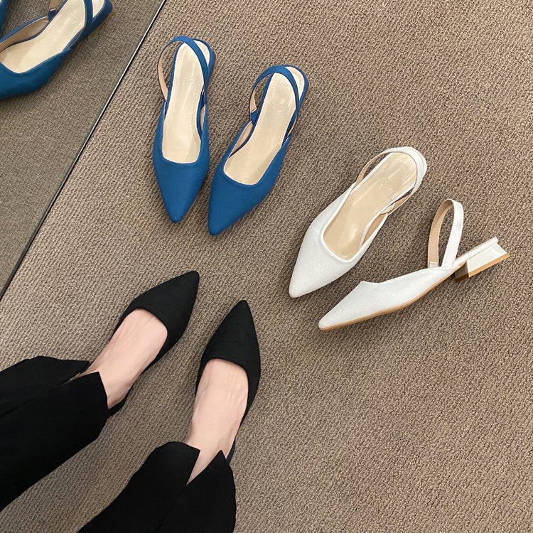 Women's Fashion Thick Heel Low Heel