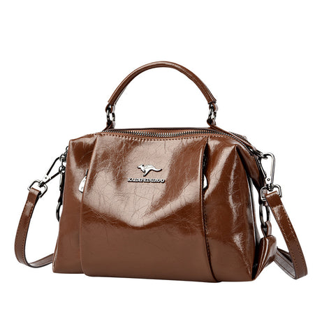 Women's Leather Multi Compartment Shoulder Bag