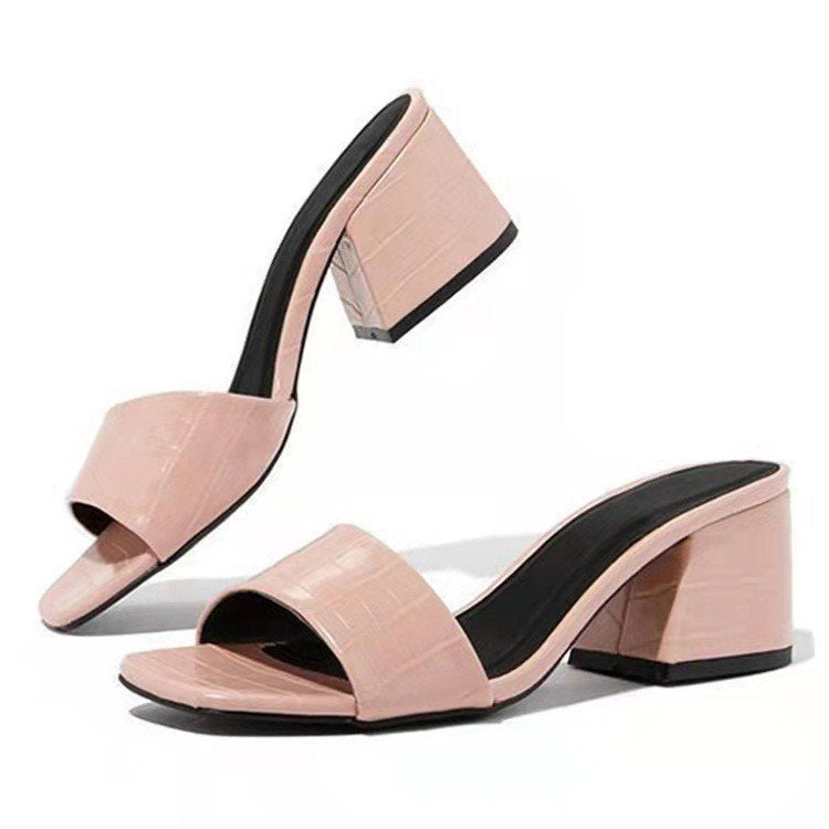Women's Summer Thick-Heeled Cool Slippers