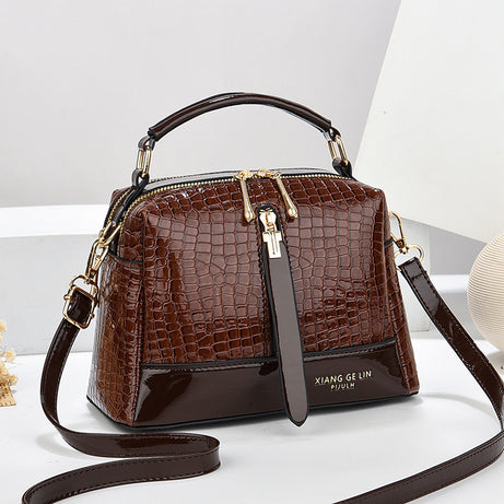 Women's Glossy Pillow Large Capacity Square Bag