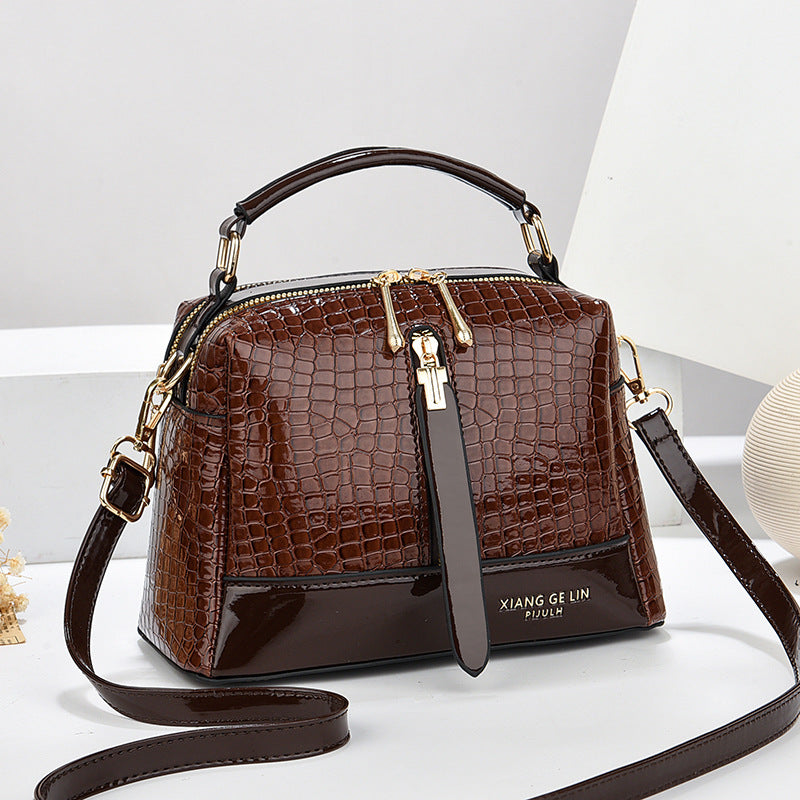 Women's Glossy Pillow Large Capacity Square Bag