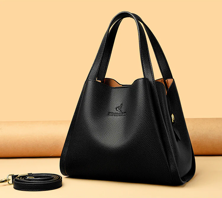 Women's Leather Magnetic Buckle Shoulder Bag