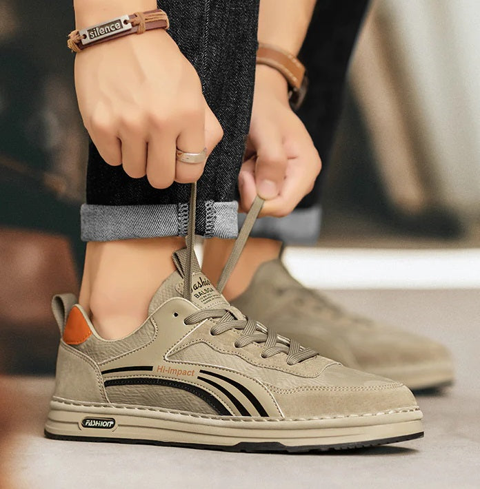 Men's Microfiber Retro Versatile Casual Shoes