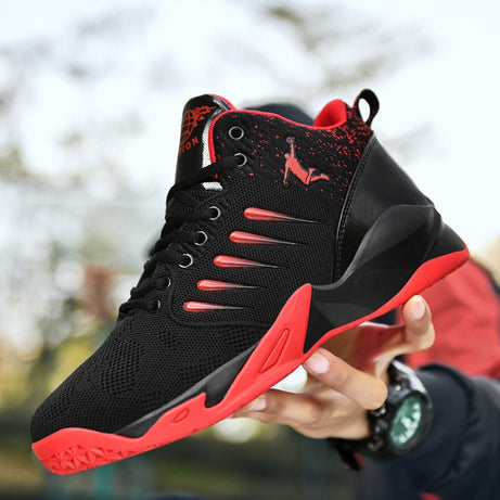 Men's Breathable Fly-Woven Basketball Sports Sneakers