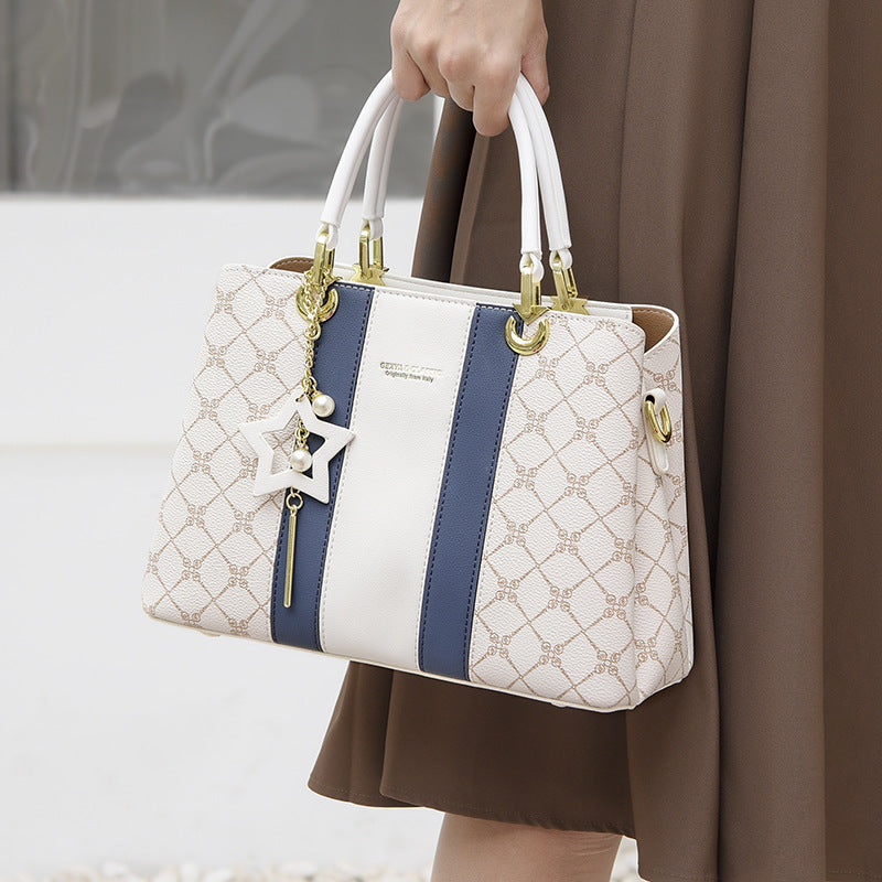 Women's Luxury Contrasting Soft Leather Handbag