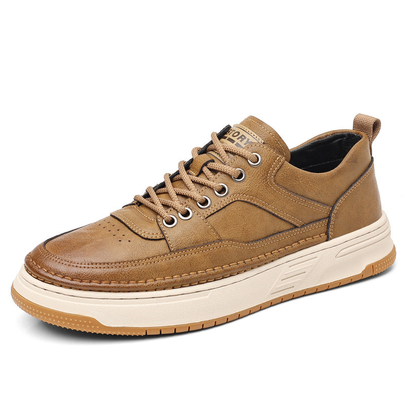 Men's Leather Low-Top British Style Casual Shoes