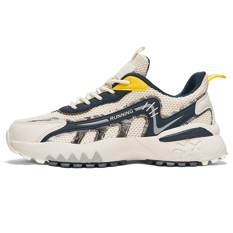 Men's Fashion Fiber Leather Running Shoes