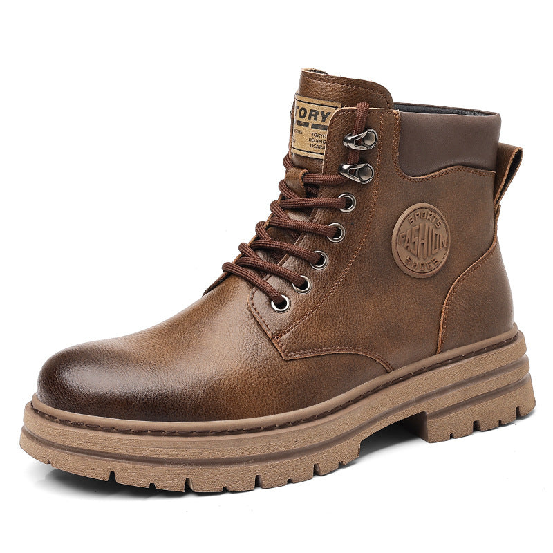 Men's Leather Martin Boots Casual Shoes