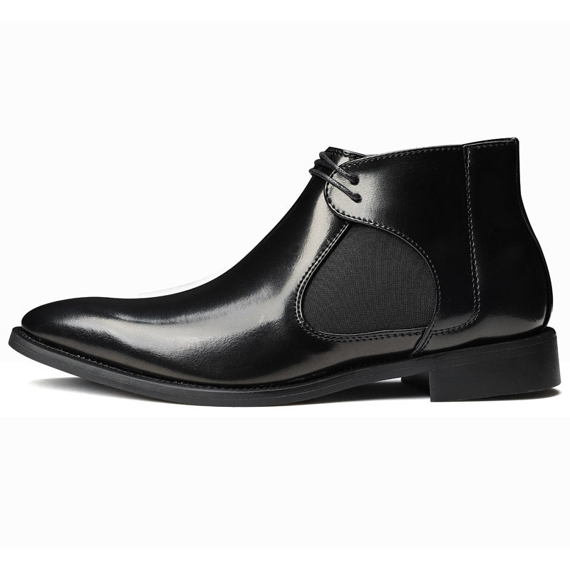 Men's Chelsea Boots High Top Sleeve Leather Shoes
