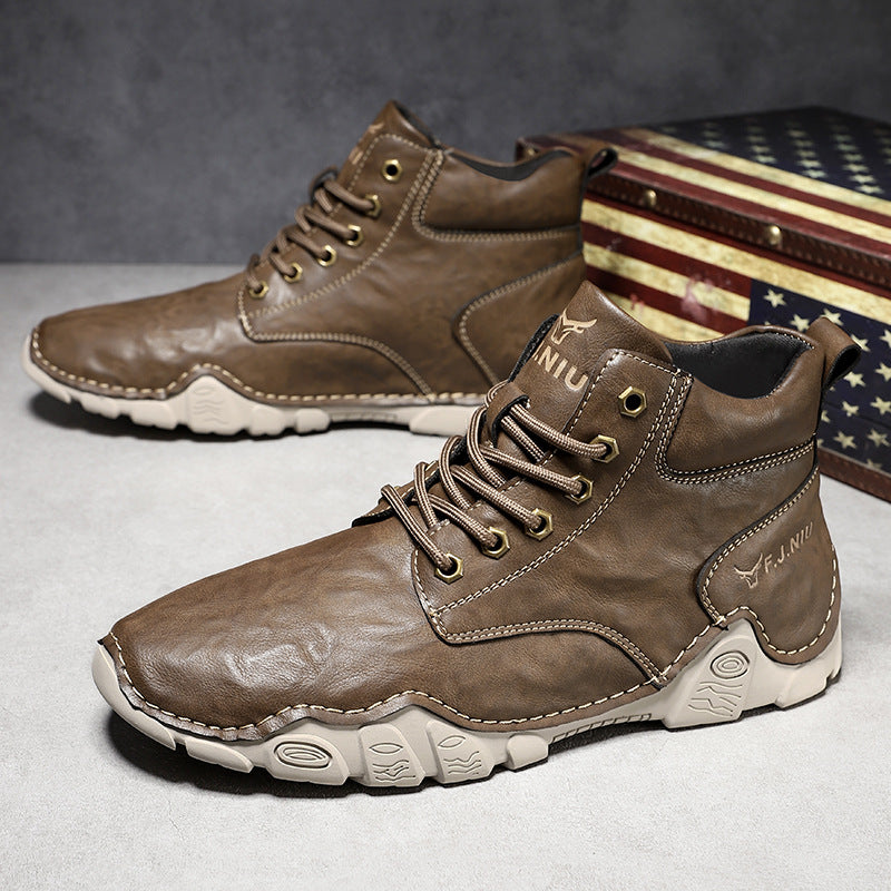 Men's Fashion Leather Casual Martin Boots