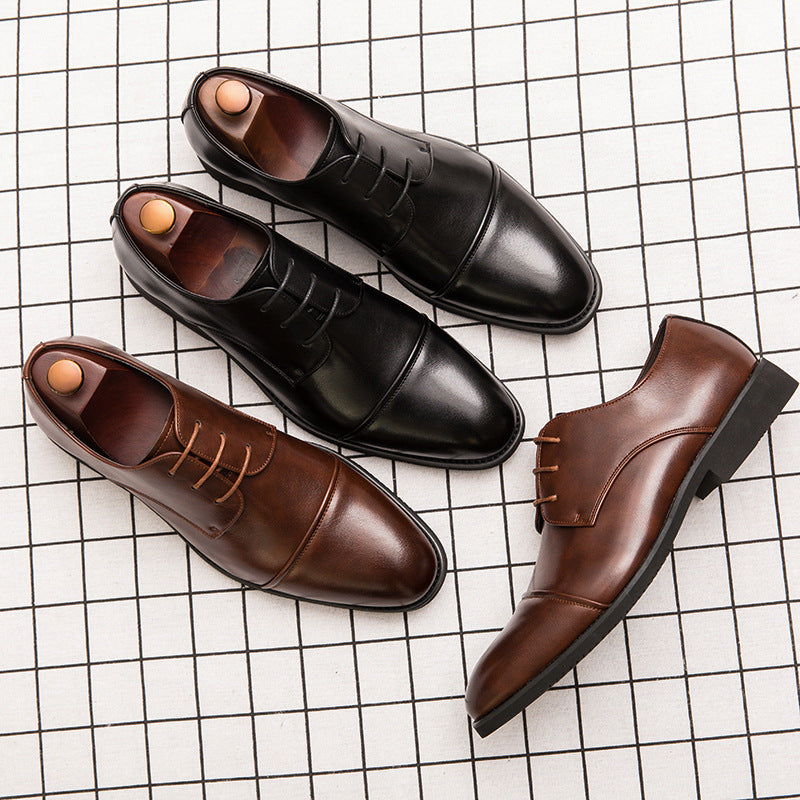 Men's British Style Leather Formal Trendy Shoes