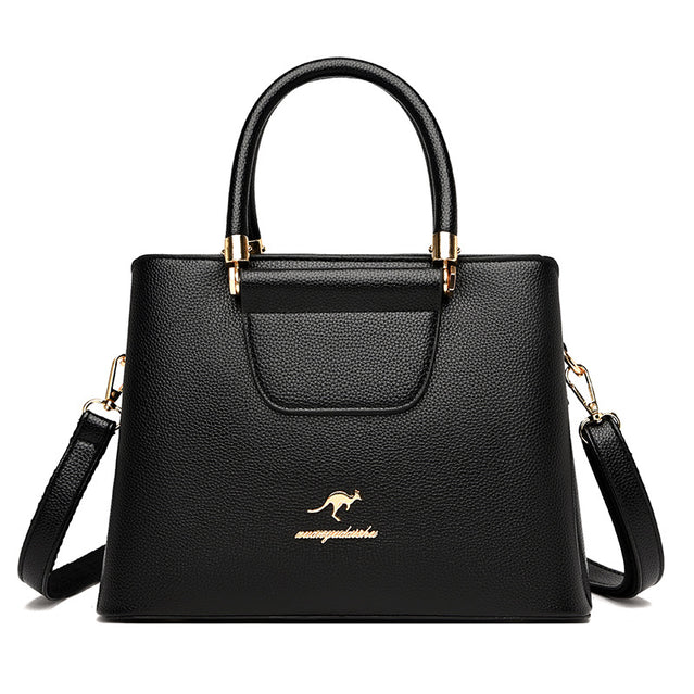 Women's Leather Temperament Shoulder HandBag