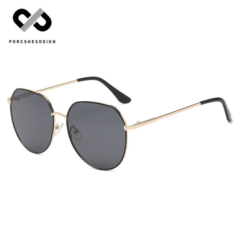 Women's Retro Metal Big Frame Anti-ultraviolet Sunglasses