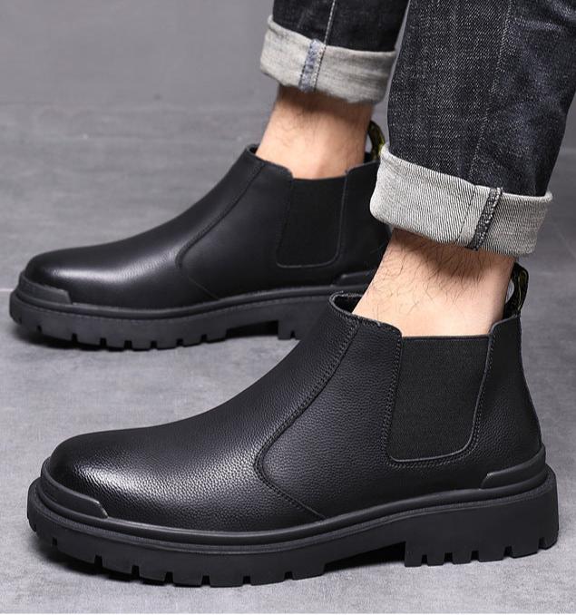 Men's British Style Leather Chelsea Boots
