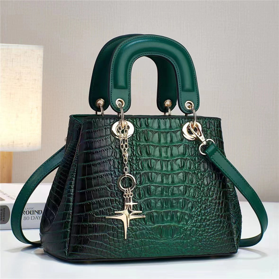 Women's Bag Crocodile Pattern Handbag Large Capacity Bag