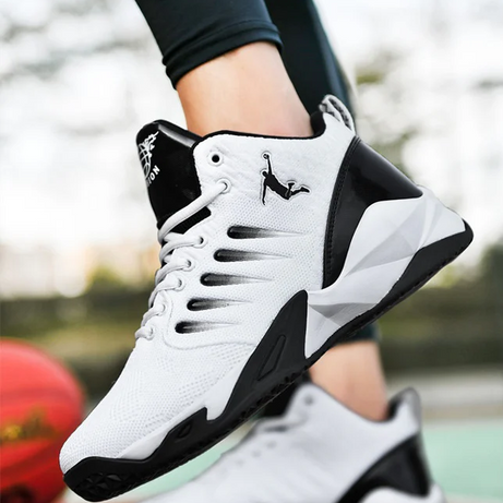 Men's Breathable Fly-Woven Basketball Sports Sneakers