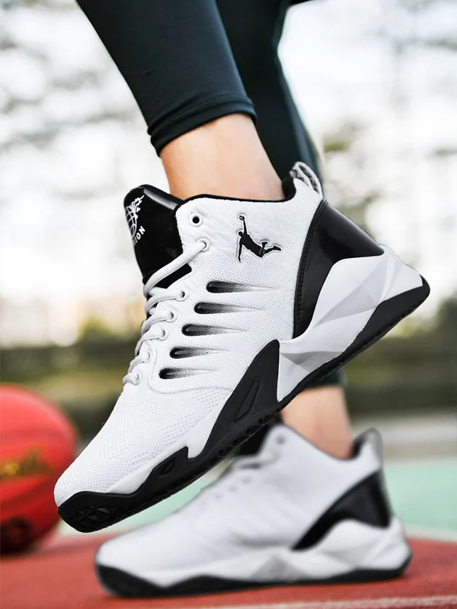 Men's Breathable Fly-Woven Basketball Sports Sneakers