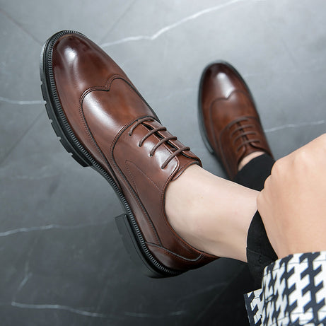 Men's Lace-up British Style Wedding Shoes