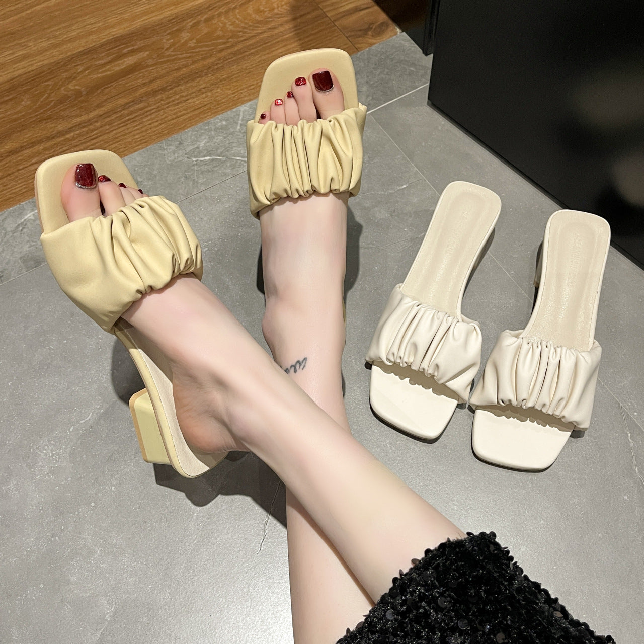 Women's High-heeled Slippers