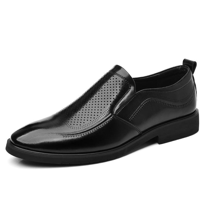 Men's Hollow Breathable Leather Casual Shoes