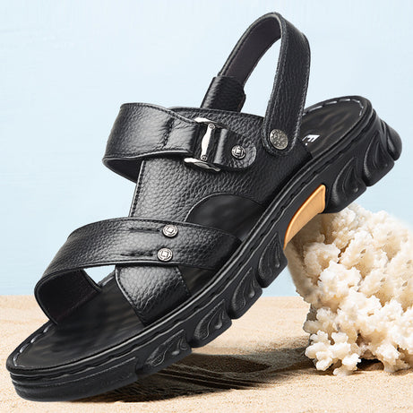 Men's Summer Cowhide Casual Sandals
