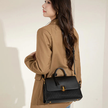 Women's Leather Texture Shoulder Bag
